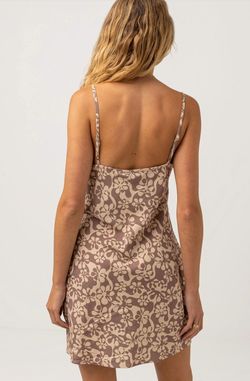Style 1-583692306-3011 Rhythm. Brown Size 8 Mini Print Tall Height Cocktail Dress on Queenly