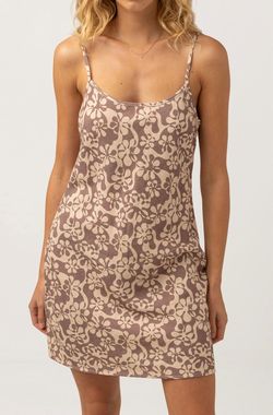 Style 1-583692306-3011 Rhythm. Brown Size 8 Floral Mini Cocktail Dress on Queenly