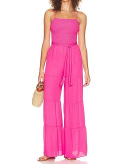 Style 1-798526179-1901 alice + olivia Pink Size 6 Polyester Free Shipping Jewelled Jumpsuit Dress on Queenly
