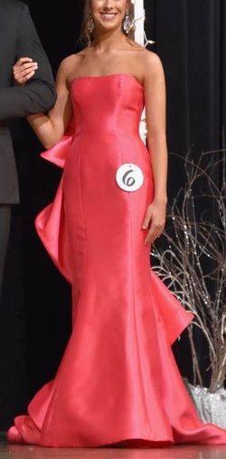 Jovani Hot Pink Size 2 Barbiecore Satin Prom A-line Dress on Queenly