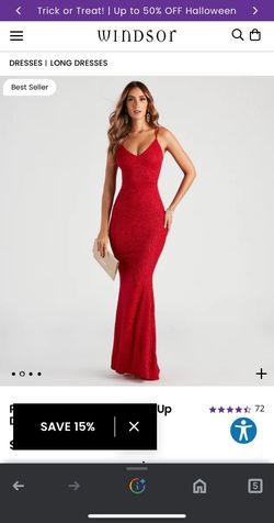 Windsor Red Size 8 Winter Formal Sorority Prom Sequined Cocktail Dress on Queenly