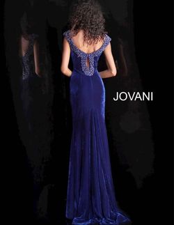 Jovani Royal Blue Size 0 Jersey Straight Dress on Queenly