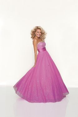 Style 93045 MoriLee Hot Pink Size 16 Floor Length 93045 Ball gown on Queenly