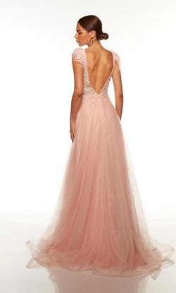 Style 61309 Alyce Paris Pink Size 2 Lace Pageant Floor Length Side slit Dress on Queenly