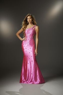 Style 48010 MoriLee Pink Size 00 Jersey Prom Tall Height Straight Dress on Queenly