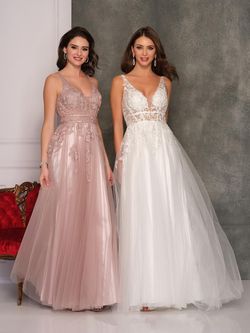 Style A9671 Dave and Johnny White Size 2 A9671 Tall Height Floor Length Ball gown on Queenly