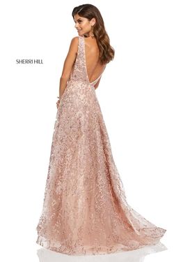 Style 52877 Sherri Hill Nude Size 12 Pageant Prom Plus Size Floor Length Ball gown on Queenly