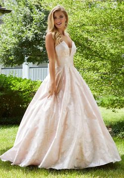 Style 43080 MoriLee Pink Size 20 Print Plus Size Tall Height Quinceanera Ball gown on Queenly