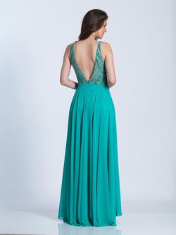 Style A6188 Dave and Johnny Blue Size 14 Military A6188 Floor Length Straight Dress on Queenly