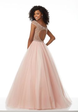 Style 42072 MoriLee Pink Size 20 Floor Length Keyhole Ball gown on Queenly