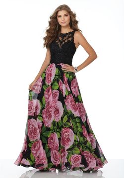 Style 42016 MoriLee Multicolor Size 00 42016 Floor Length Print Tall Height Ball gown on Queenly