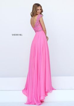 Style 50849 Sherri Hill Pink Size 14 Plus Size Floor Length Tall Height Ball gown on Queenly