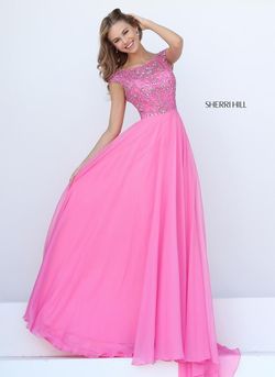 Style 50849 Sherri Hill Pink Size 14 Plus Size Floor Length Tall Height Ball gown on Queenly