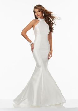 Style 99145 MoriLee White Size 00 Floor Length Tall Height Keyhole Mori Lee Mermaid Dress on Queenly