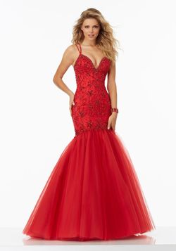 Style 99143 MoriLee Red Size 8 Mori Lee Tall Height 99143 Mermaid Dress on Queenly