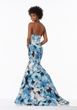 Style 99083 MoriLee Blue Size 00 Floor Length Prom Mermaid Dress on Queenly