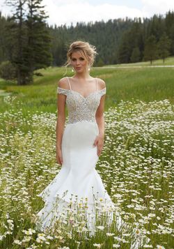Style 99079 MoriLee White Size 00 99079 Floor Length Mermaid Dress on Queenly