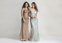 Style 2634 Dave and Johnny Brown Size 12 Floor Length Prom 2634 Straight Dress on Queenly