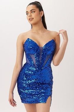 Style V-60100 Vienna Blue Size 0 50 Off Tall Height Cocktail Dress on Queenly