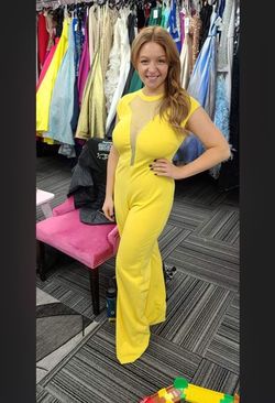 Yellow Size 10 Jumpsuit Dress on Queenly