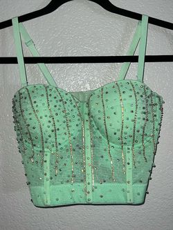 Windsor Light Green Size 4 Bustier Cocktail Dress on Queenly