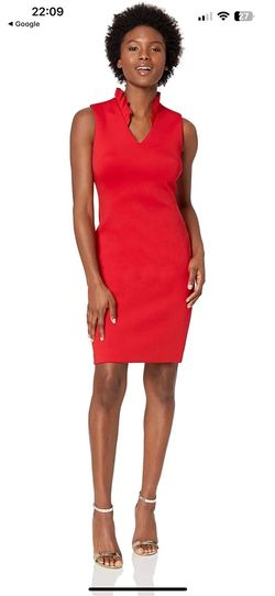 Calvin Klein Red Size 6 Interview 50 Off Cocktail Dress on Queenly