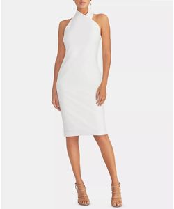 Rachel Roy White Size 4 Halter Cocktail Dress on Queenly
