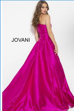 Jovani White Size 8 One Shoulder Floor Length Ball gown on Queenly