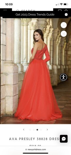Ava Presley Red Size 6 Floor Length A-line Dress on Queenly