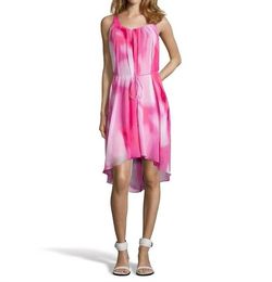 Style 1-1233069403-2901 T Tahari Pink Size 8 Free Shipping High Low Cocktail Dress on Queenly