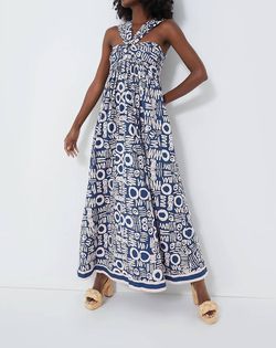 Style 1-1366945608-2901 Cleobella Blue Size 8 Keyhole Straight Dress on Queenly