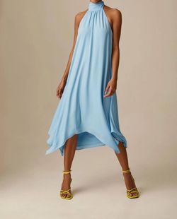 Style 1-1447845652-3236 krisa Blue Size 4 Halter Tall Height Cocktail Dress on Queenly