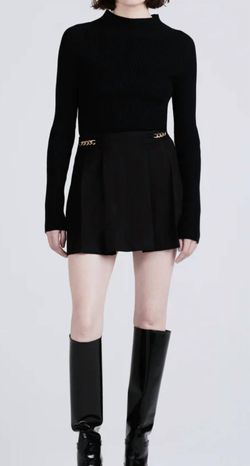 Style 1-1906131138-2901 Derek Lam 10 Crosby Black Size 8 Spandex Long Sleeve High Neck Cocktail Dress on Queenly