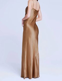 Style 1-1923292369-1901 L'Agence Brown Size 6 Black Tie Silk Side slit Dress on Queenly