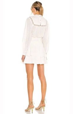 Style 1-2004884835-3236 Cleobella White Size 4 Mini Jersey Ivory Tall Height Cocktail Dress on Queenly