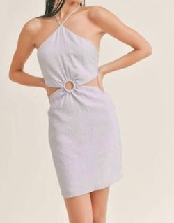 Style 1-2062762195-2791 SAGE THE LABEL Purple Size 12 Summer Mini Lavender Polyester Cocktail Dress on Queenly