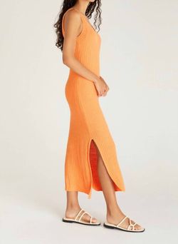 Style 1-2304266297-3236 Z Supply Orange Size 4 Side Slit Tall Height Cocktail Dress on Queenly