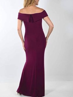 Style 1-2316663915-98 Frank Lyman Purple Size 10 Floor Length 1-2316663915-98 Tall Height Side slit Dress on Queenly