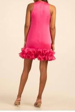 Style 1-2390226381-2696 Trina Turk Pink Size 12 Feather Polyester Free Shipping Cocktail Dress on Queenly