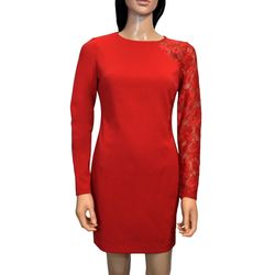 Style 1-2494347098-649 bebe Red Size 2 Free Shipping Tall Height Straight Cocktail Dress on Queenly