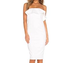 Style 1-27589632-2168 BARDOT White Size 8 Free Shipping 1-27589632-2168 Bachelorette Cocktail Dress on Queenly