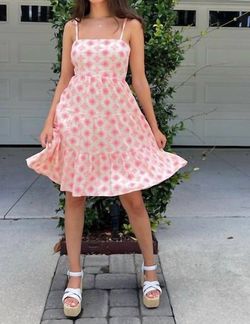 Style 1-2762943849-3470 LOVESTITCH Pink Size 4 Print Cocktail Dress on Queenly