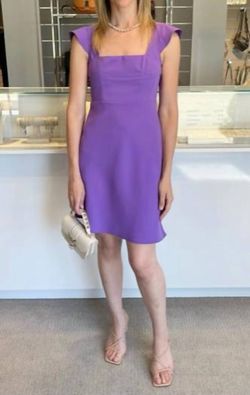 Style 1-2898805424-4463 PINKO Purple Size 15493 Tall Height Mini Square Neck Summer Cocktail Dress on Queenly