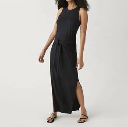 Style 1-2927889818-3855 Michael Stars Black Size 0 Side Slit Straight Dress on Queenly