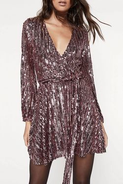 Style 1-3045185338-3855 BARDOT Pink Size 0 Sequined Mini Cocktail Dress on Queenly