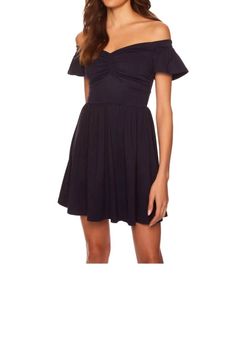 Style 1-3155765742-3471 Susana Monaco Black Size 4 Tall Height Mini Summer Cocktail Dress on Queenly