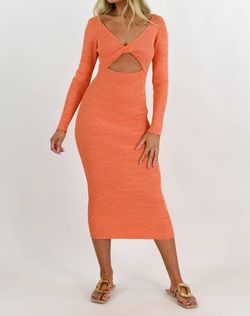 Style 1-3211619210-3014 MINKPINK Orange Size 8 Free Shipping Tall Height Coral Long Sleeve Cocktail Dress on Queenly