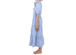 Style 1-3324963807-3236 GRETCHEN SCOTT Blue Size 4 Free Shipping Tall Height Straight Dress on Queenly