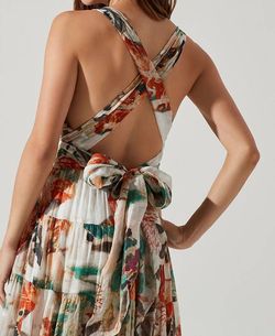 Style 1-3330618757-3236 ASTR Orange Size 4 Floor Length Black Tie Print Straight Dress on Queenly