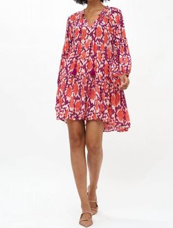 Style 1-3648664627-3855 Oliphant Multicolor Size 0 Sleeves Print Coral Cocktail Dress on Queenly